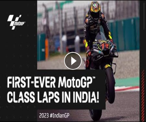 The very first MotoGP™ laps in India! 🚦 | 2023 #IndianGP